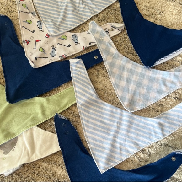 Bundle of 9 baby bib bandanas NWOT - Picture 3 of 3